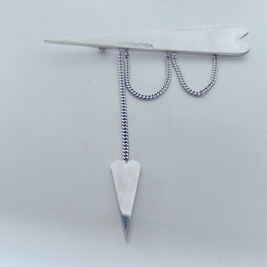 Pianegonda Sterling Silver Pin. Made In Italy